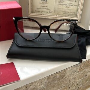 Valentino Cat Eye Glasses with Case